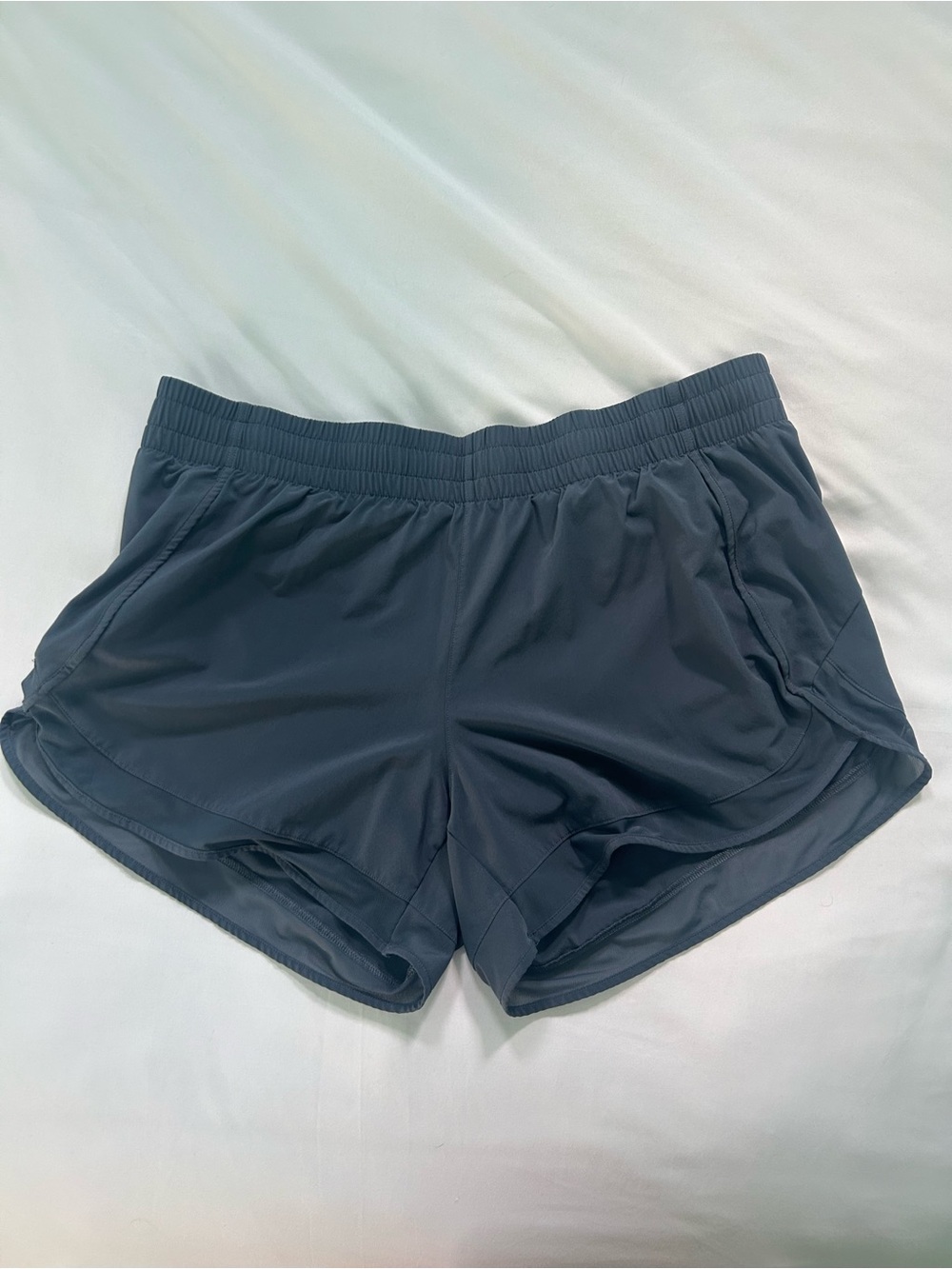Women’s Athletic mesh racer run 4” Shorts - Slate Gray